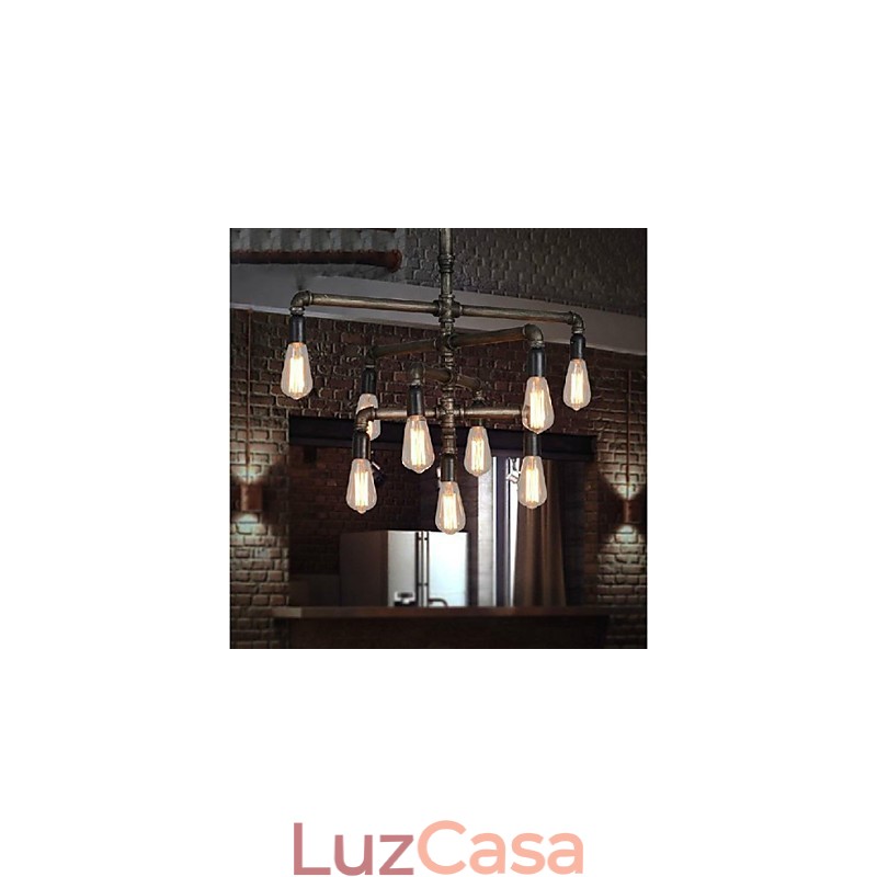 Tradicional clássico vintage retro lanterna country pintura metal pingente luz