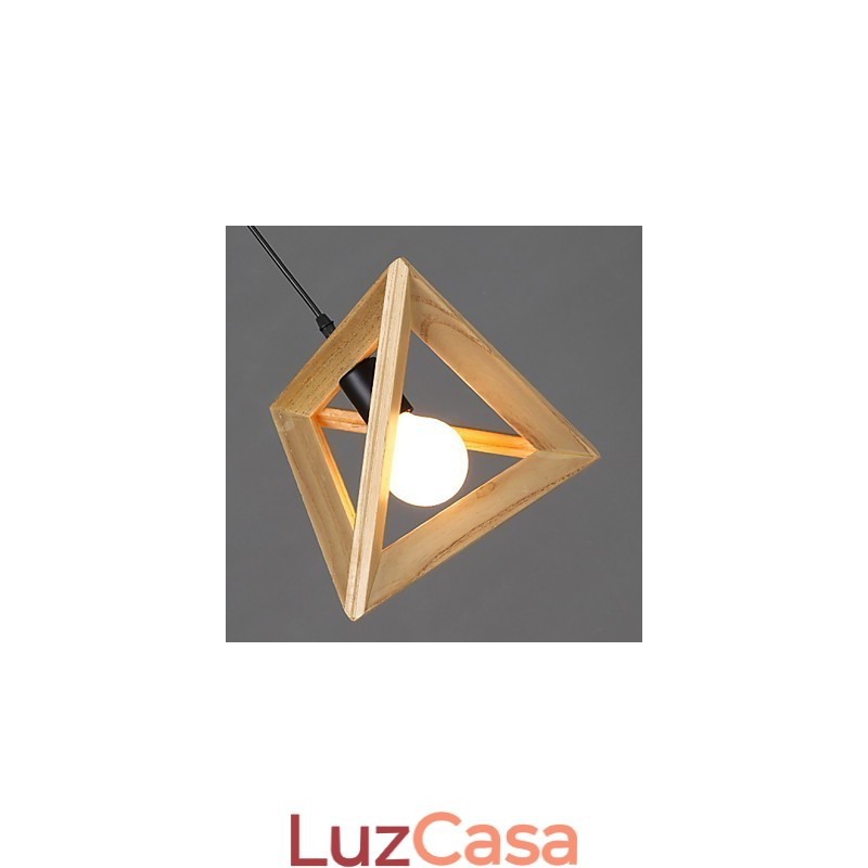 Estilo europeu criativo país restaurando antigas formas triangulares caixa de madeira droplight