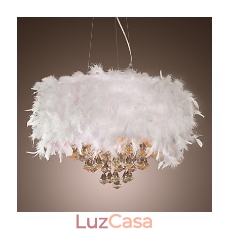 Moderno contemporâneo tambor cristal mini estilo galvanizado pingente luz Moderno contemporâneo tambor cristal mini estilo galvanizado pingente luz