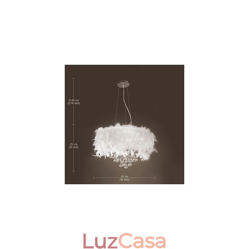 Moderno contemporâneo tambor cristal mini estilo galvanizado pingente luz