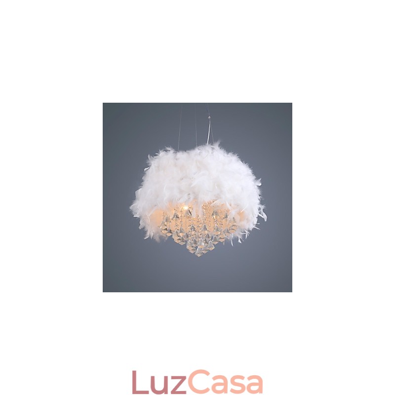 Moderno contemporâneo tambor cristal mini estilo galvanizado pingente luz