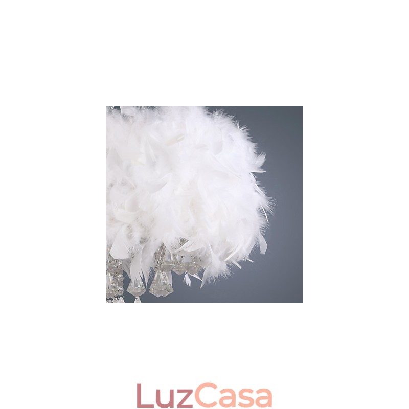 Moderno contemporâneo tambor cristal mini estilo galvanizado pingente luz