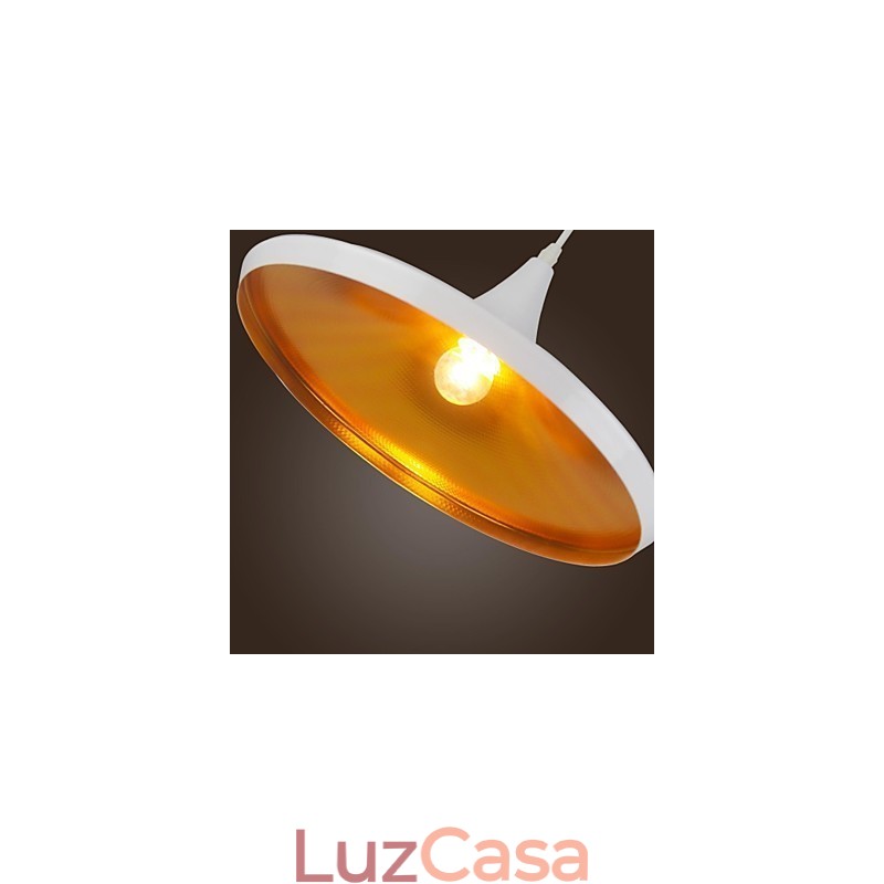 Luminária pendente de metal com pintura retrô country contemporânea moderna