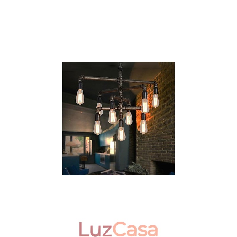 Tradicional clássico vintage retro lanterna country pintura metal pingente luz