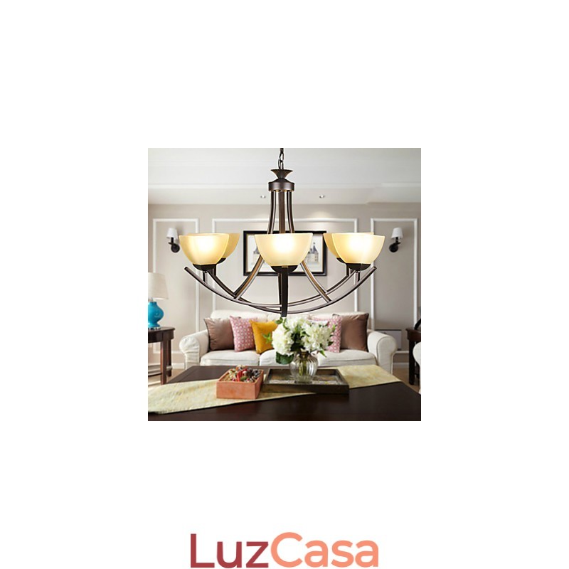 Luminária pendente de luxo Iluminação rústica Iluminação