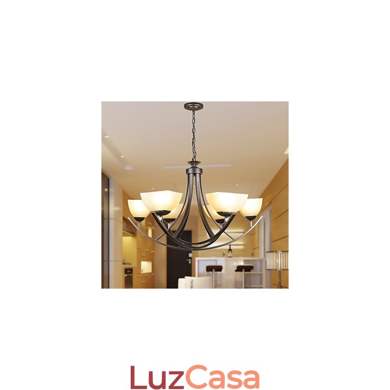 Luminária pendente de luxo Iluminação rústica Iluminação