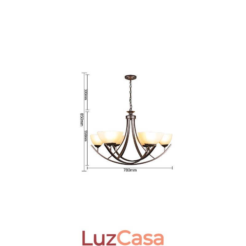 Luminária pendente de luxo Iluminação rústica Iluminação