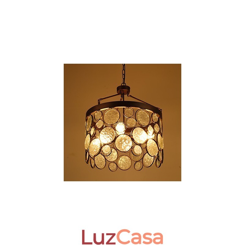 Lustre de vidro de ferro vintage