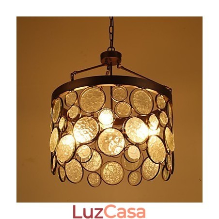 Lustre de vidro de ferro vintage Lustre de vidro de ferro vintage
