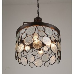 Lustre de vidro de ferro vintage