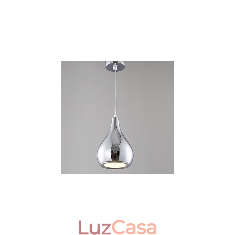 Luminária pendente de metal galvanizada globo contemporânea moderna