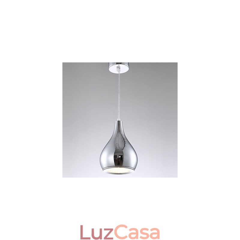 Luminária pendente de metal galvanizada globo contemporânea moderna
