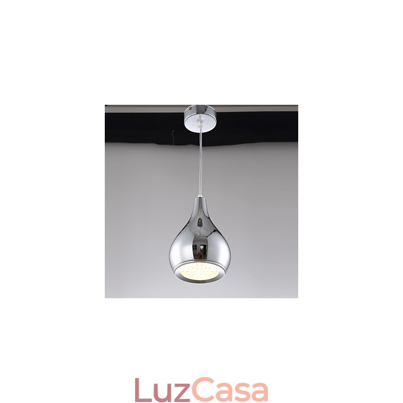 Luminária pendente de metal galvanizada globo contemporânea moderna