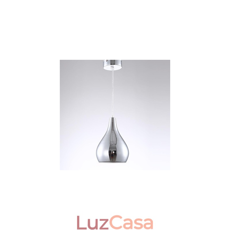 Luminária pendente de metal galvanizada globo contemporânea moderna