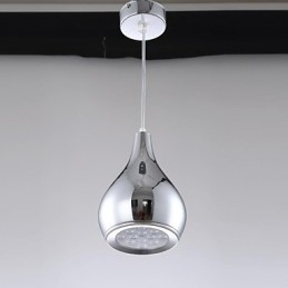 Luminária pendente de metal galvanizada globo contemporânea moderna