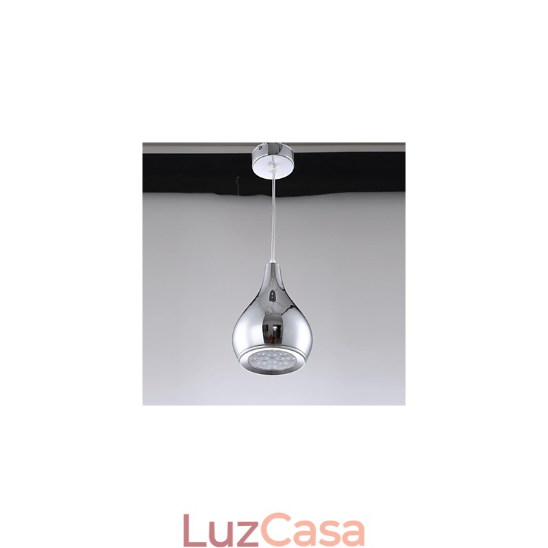 Luminária pendente de metal galvanizada globo contemporânea moderna