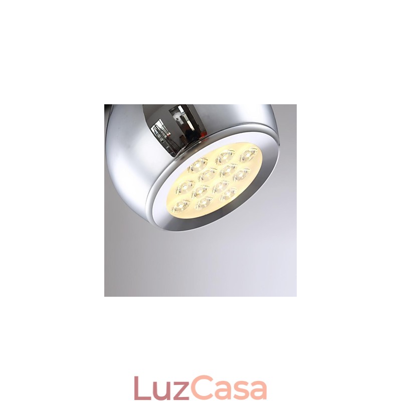 Luminária pendente de metal galvanizada globo contemporânea moderna