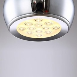 Luminária pendente de metal galvanizada globo contemporânea moderna