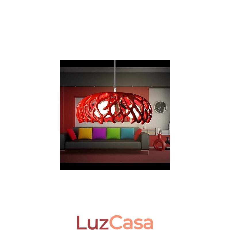Luminária pendente de resina com pintura contemporânea moderna