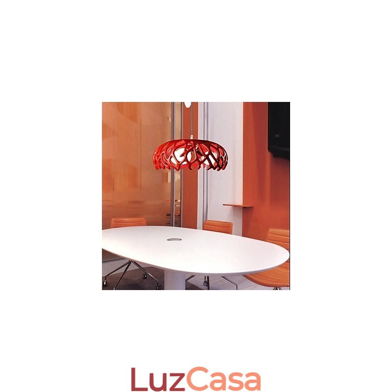 Luminária pendente de resina com pintura contemporânea moderna