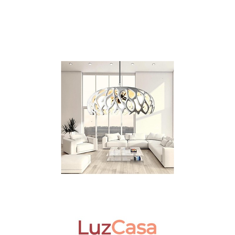 Luminária pendente de resina com pintura contemporânea moderna