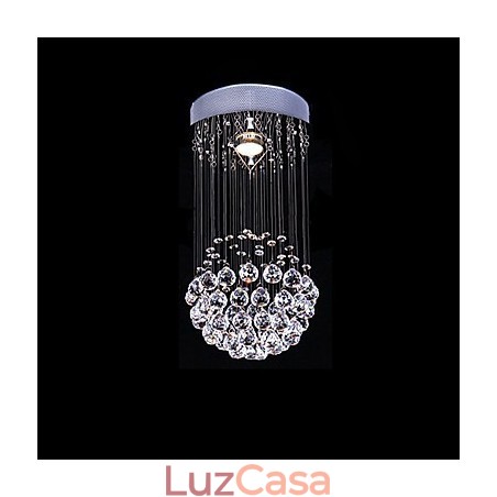 Lustre de cristal moderno contemporâneo galvanizado de metal com montagem embutida Lustre de cristal moderno contemporâneo galvanizado de metal com montagem embutida