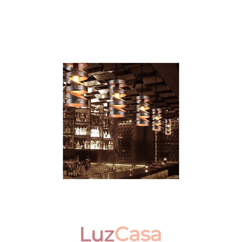 Pendente 1 Luz Vintage Minimalista Pintura Ferro