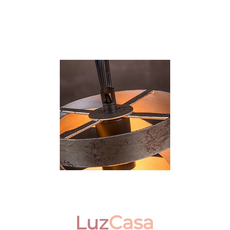 Pendente 1 Luz Vintage Minimalista Pintura Ferro