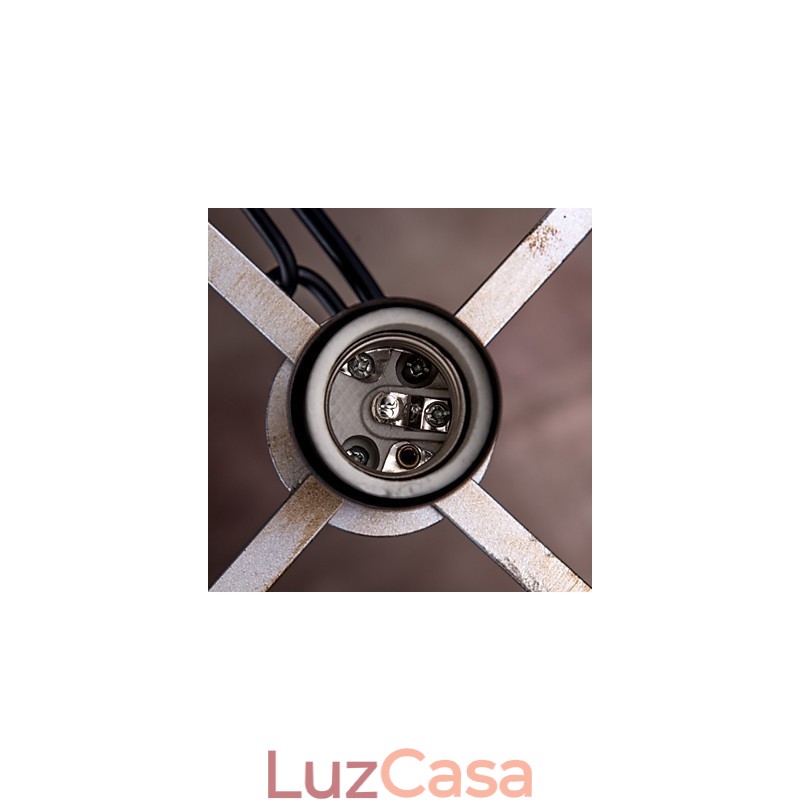 Pendente 1 Luz Vintage Minimalista Pintura Ferro