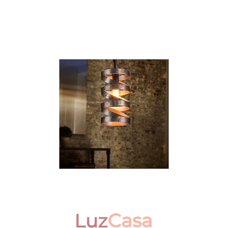 Pendente 1 Luz Vintage Minimalista Pintura Ferro
