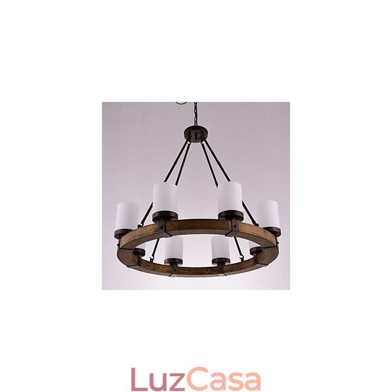 Lustre de madeira antigo vintage