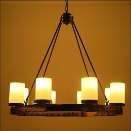 Lustre de madeira antigo vintage