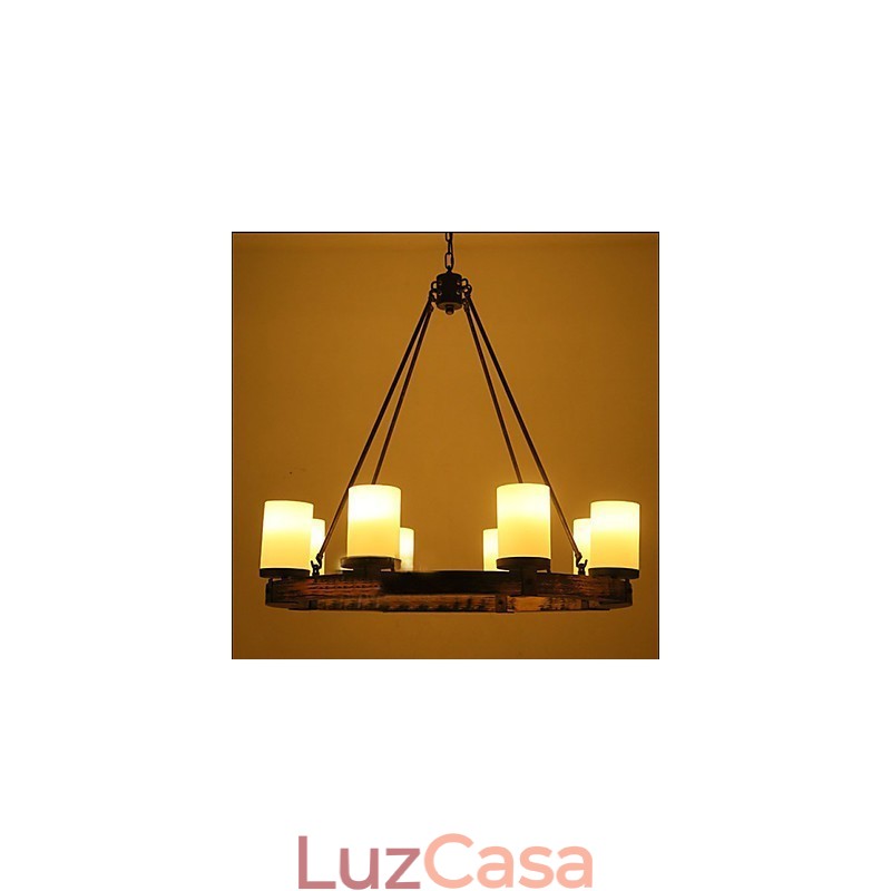 Lustre de madeira antigo vintage