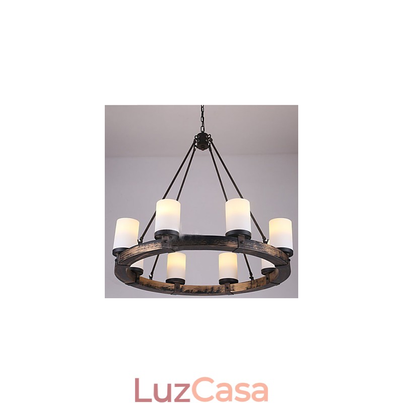 Lustre de madeira antigo vintage