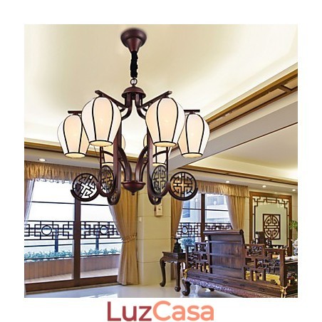 Lustre de metal galvanizado estilo vintage rústico Lodge Mini