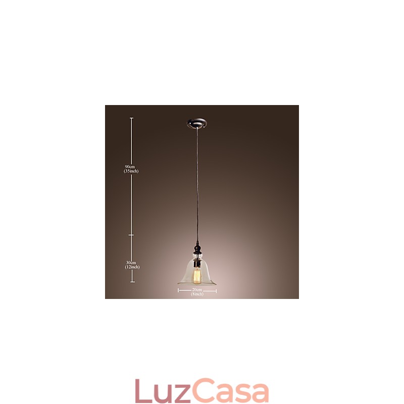 Tradicional clássico vintage tigela mini estilo galvanizado pingente luz