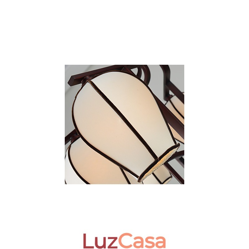 Lustre de metal galvanizado estilo vintage rústico Lodge Mini