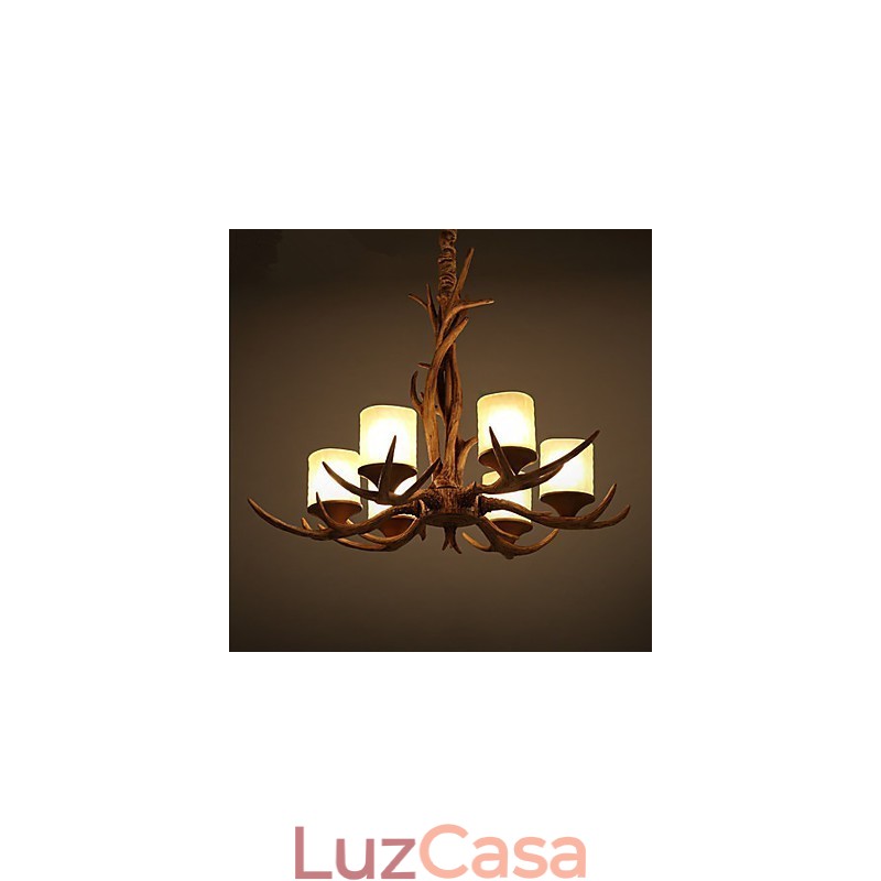 Lustre Pendente Luz Vintage Resina
