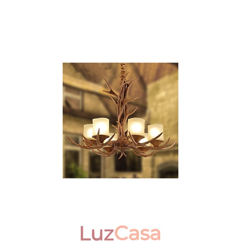 Lustre Pendente Luz Vintage Resina
