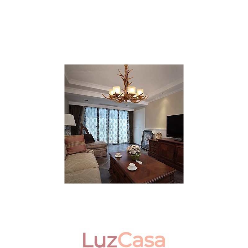 Lustre Pendente Luz Vintage Resina