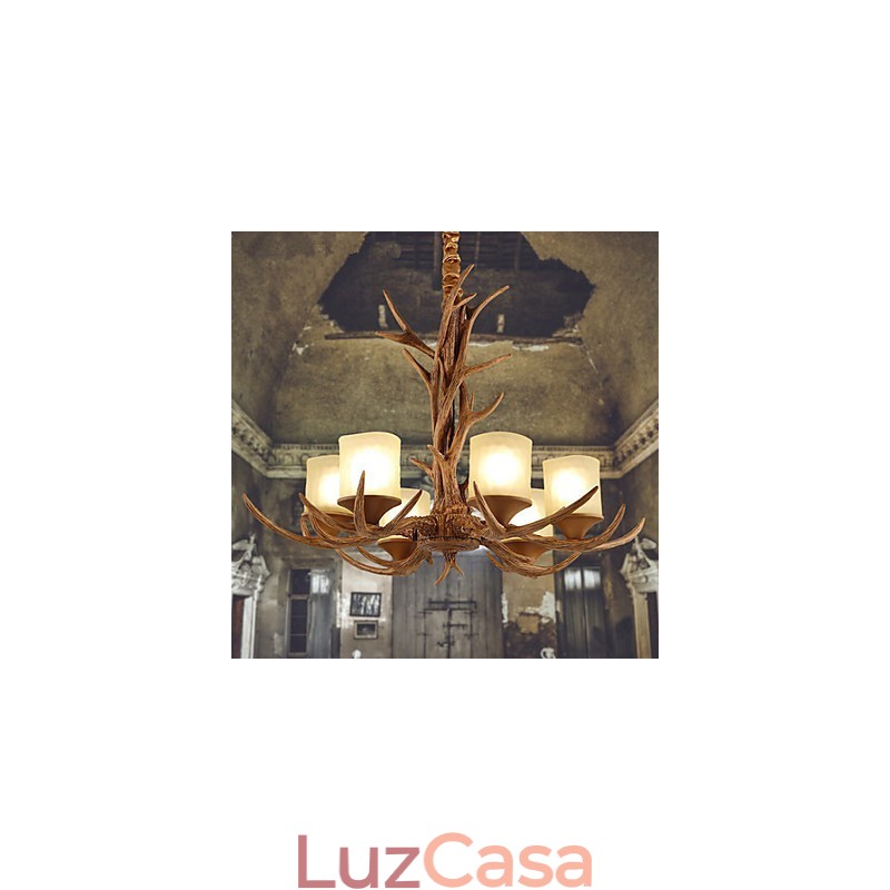 Lustre Pendente Luz Vintage Resina
