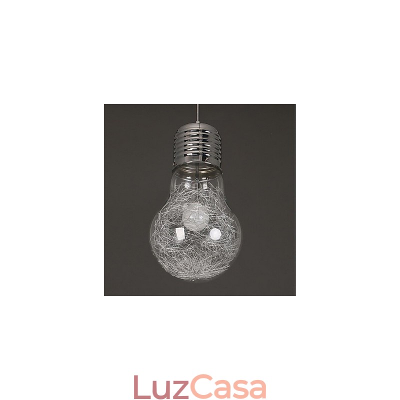 Ideias simples com uma grande lâmpada de vidro, lustre, lâmpada droplight