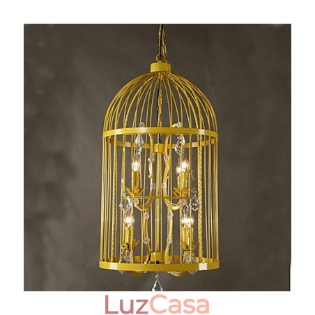 Vintage Ferro Gaiola Escada Lâmpada Lustre Cristal A Vintage Ferro Gaiola Escada Lâmpada Lustre Cristal A
