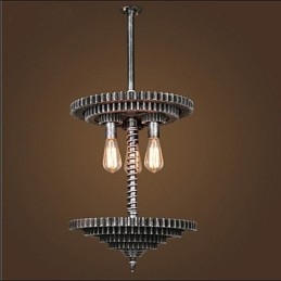 Lustre Vintage Lron Lustre Criativo Engrenagem Mecânica