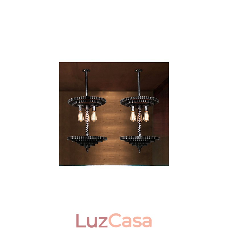 Lustre Vintage Lron Lustre Criativo Engrenagem Mecânica