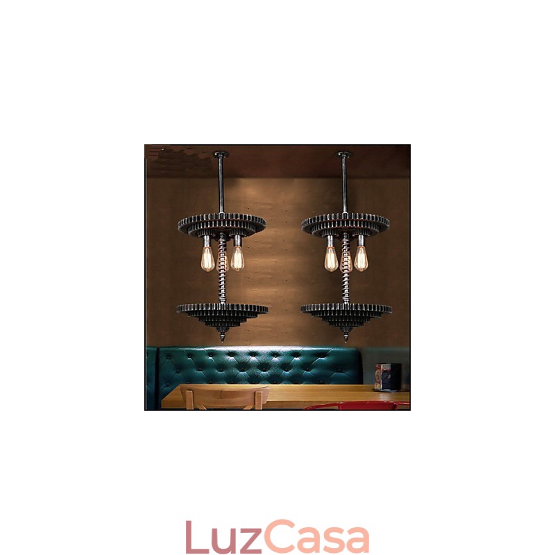 Lustre Vintage Lron Lustre Criativo Engrenagem Mecânica