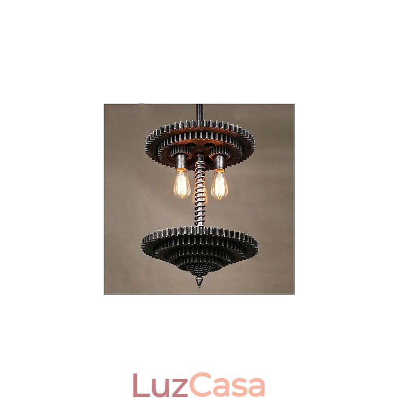 Lustre Vintage Lron Lustre Criativo Engrenagem Mecânica