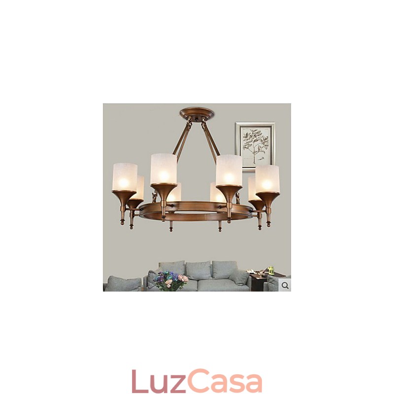 Lustre Pastoral Retro de Ferro Forjado