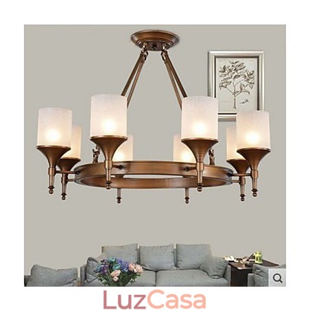 Lustre Pastoral Retro de Ferro Forjado