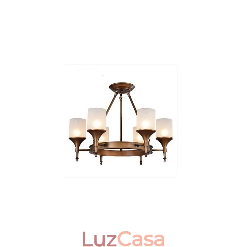 Lustre Pastoral Retro de Ferro Forjado